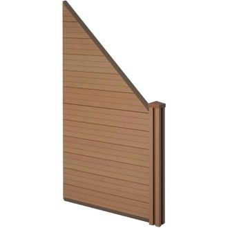 Hhg non utilizzato] Pannello supplementare frangivento fendivista obliquo dx privacy Sarthe wpc 98cm teak