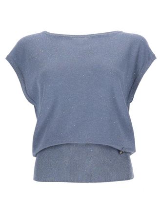 Herno Sequined Soft Knit Waistband T-Shirt