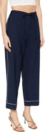 P.A.R.O.S.H. Pantalon Lina - Dames - Vrijetijds broeken - Blauw - M - Broeken