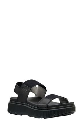 Keen Elle Mila Platform Sandal in Black/Black at Nordstrom, Size 10.5