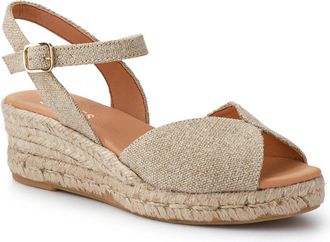 Jones Bootmaker Womens Ravena Leather Espadrilles - Gold - Size UK 5