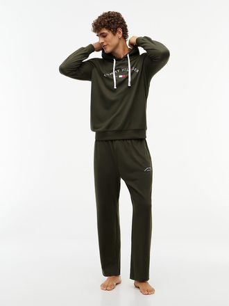 Tommy Hilfiger Mens Hilfiger Logo Pique Sleep Pant - Meadow - XL