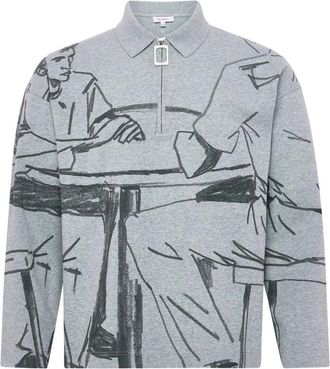 J.W.Anderson Half-zip Illustration Sweatshirt