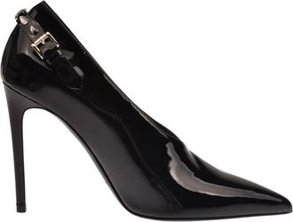 John Richmond Zwarte d&eacute;collet&eacute; met rockdetails - Dames - Pumps - Zwart - 36 EU - Leer - Schoenen