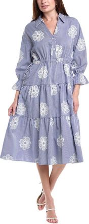 Gracia Embroidered Tiered Midi Dress