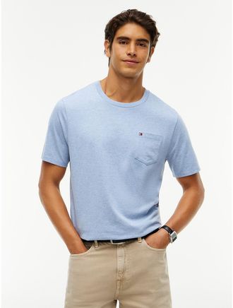 Tommy Hilfiger Mens Everyday Pocket T-Shirt - Clear Water Heather - XXXL