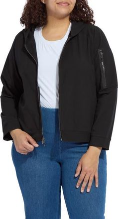 Lyss&eacute; Cotton Front Zip Hoodie in Black at Nordstrom, Size 1 X