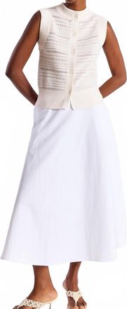 Brodie Taylor Cashmere Tank Top In Organic White