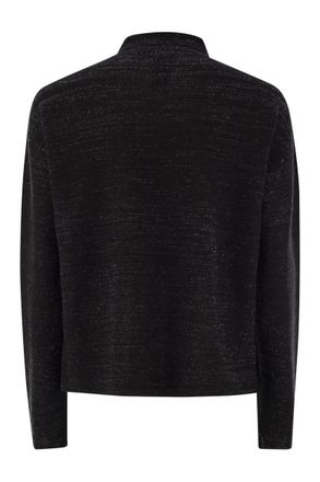 Fabiana Filippi Womens Cotton And Lurex Polo Neck Sweater - Black - Size EU 46 (Womens)