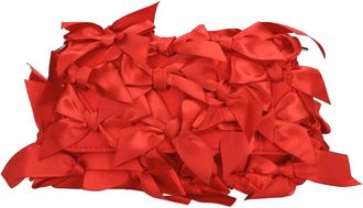 La Carrie Bows Satin Bag - Dames - Clutches - Rood - ONE Size - Satijn - Tassen