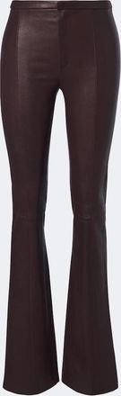 Stouls Pantalones flared Icham de piel