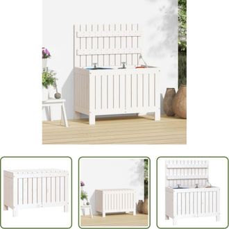 vidaXL vidaXL Contenitore da patio - Contenitore Giardino Bianco 76x42,5x54cm Legno Massello di Pino