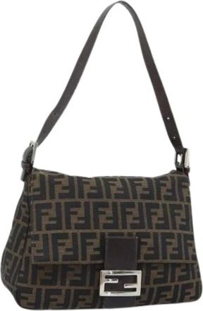 Fendi Pre-owned Zucca Canvas Shoulder Bag - - Pre-owned - Donna - Marrone - ONE SIZE