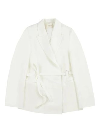 Montedoro Red tied-waist blazer - White