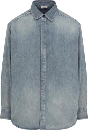 Fear of God Heren, Overhemden, Blauw, Maat: L Katoen