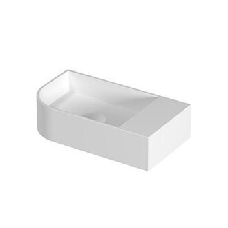 Bernacchini Trevi Fontein - 40x22x10cm - zonder kraangat - links afgerond - porselein - mat wit