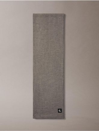 Calvin Klein Mens Double Layer Scarf - Grey
