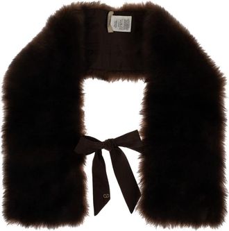 Valentino Garavani Lamsvacht Sjaal - Dames - Wintersjaals - Bruin - ONE Size - Accessoires