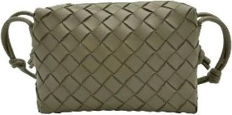 Bottega Veneta Pre-owned Cross Body Bags, female, Green, Size: ONE SIZE Pre-owned Leather Shoulder Bag