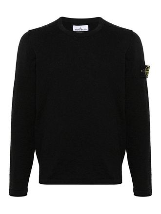 Stone Island Black Crew Neck Sweater
