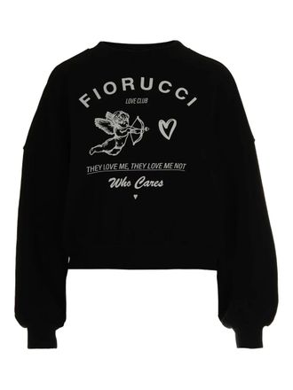 Fiorucci cupid-print sweatshirt - women - Cotton - M - Black