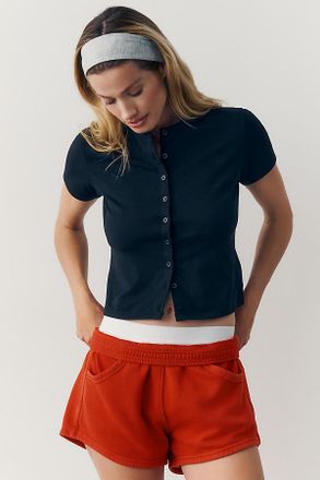 L*Space Delilah Short-Sleeve Cardigan Sweater
