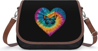 Generic Tie Dye Butterfly Fashion Womens Crossbody Bags Novelty Handbag Shoulder Bag Purse