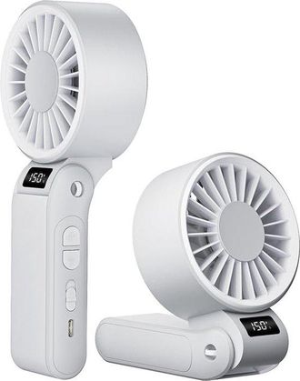 No Brand Mini Ventilador - Ventilador De Turbina De 150&deg; Con Velocidad Constante - Pantalla Led - Dise&ntilde;o Plegable - Port&aacute;til Y Ligero - Bater&iacute;a De 3000 Mah - C