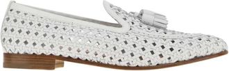 Fratelli Rossetti Gevlochten Tassel Loafer - Dames - Loafers - Wit - 37 EU - Leer - Schoenen
