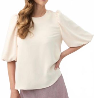 Trina Turk Magnolia Round Neck Top In Poplar