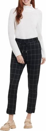 Tribal Patsy Pull On Ankle Pant With Rounded Hem In Black