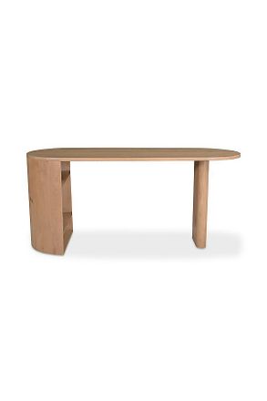 Anthropologie Theo Oak Oval Three-Shelf Desk