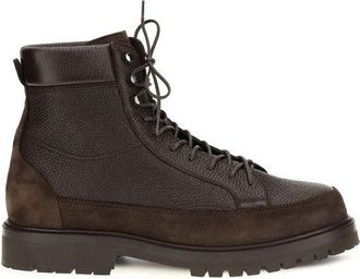 Brunello Cucinelli Brown Deer Lace-Up Mens Boots
