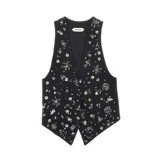 Alberta Ferretti Embroidered tailored vest Woman 42