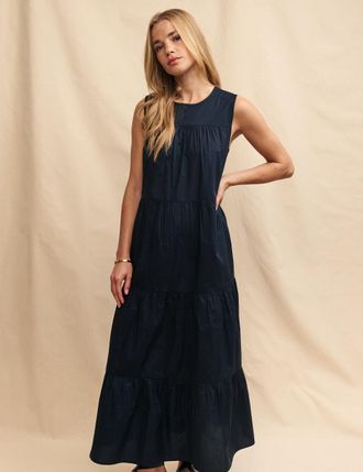Nobody's Child Black Tiered Rosalind Midi Dress