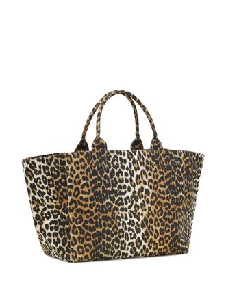 Ganni Borsa Shopper Xxl Pocket Print Bag