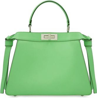 Fendi Peekaboo ISee U Medium - Dames - Handtassen - Groen - ONE Size - Leer - Tassen