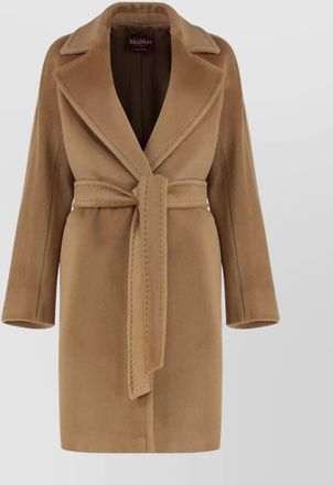 Max Mara beaver wool midi coat with kimono sleeves