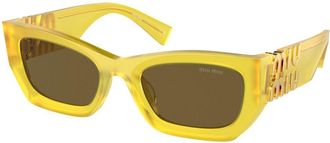 Miu Miu MU09WS 17L01T Womens Sunglasses Yellow Size 53