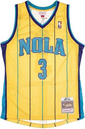 Mitchell & Ness Chris Paul Basketbal Tanktop - Heren - Fitness - Geel - S - Polyester - Fitness