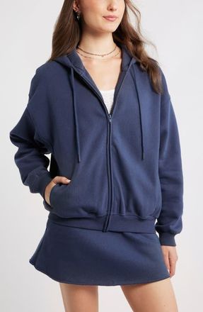 BP. Bubble Zip Hoodie in Navy Indigo at Nordstrom, Size Xx-Small