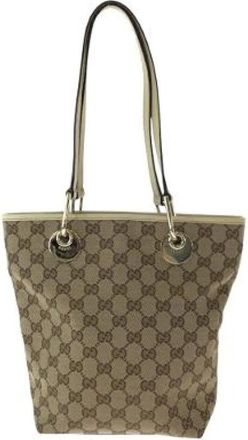 Gucci Pre-owned Shoulder Bags, female, Brown, Size: ONE SIZE Pre-owned Canvas gucci-bags