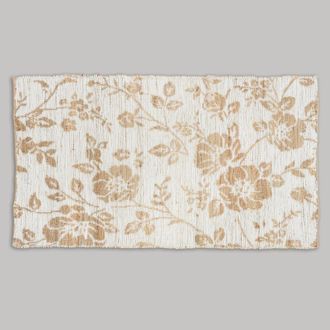 Maisons du monde Alfombra reversible de yute y lana con estampado floral jacquard, 90x150 cm