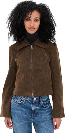 Free People Womens River Vegan Leather Jacket, Double Espresso
