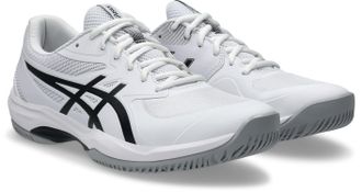 Asics Tennisschuh ASICS GAME FF, Herren, Gr. 42,5, wei&szlig;, schwarz, Textil, Schuhe Tennisschuh, Multicourt-Schuh, Allcourt-Schuh