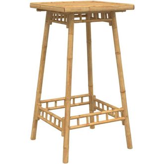 vidaXL Mesa De Bar Para Exterior Cuadrada De Bamb&uacute; 55x55x100 Cm Vidaxl