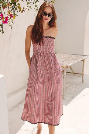 Sundays Logen Embroidered Midi Dress