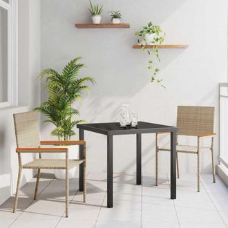 vidaXL Conjunto De Comedor De Jard&iacute;n 3 Pcs Beige Polirat&aacute;n Vidaxl