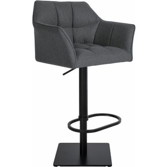 Clp Clp - Taburete De Bar Damaso Funda De Fieltro Gris Negro