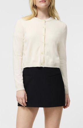 French Connection Crop Cardigan in Oatmeal Melange at Nordstrom, Size X-Small